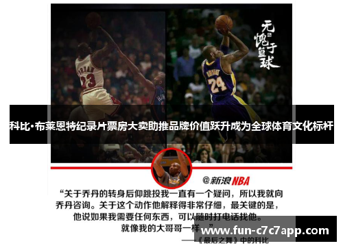 科比·布莱恩特纪录片票房大卖助推品牌价值跃升成为全球体育文化标杆